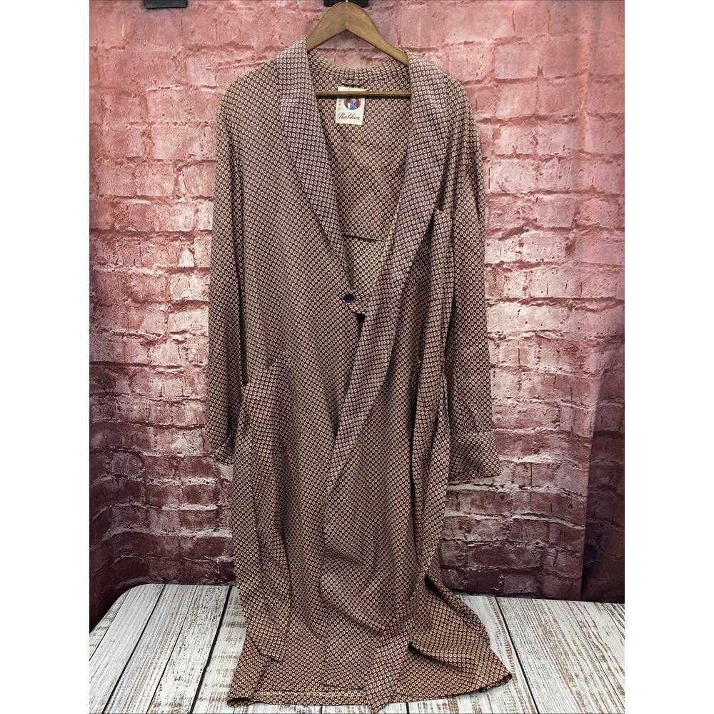 Vintage Robes by Rabhor Button and Tie Check Photos For Sizing